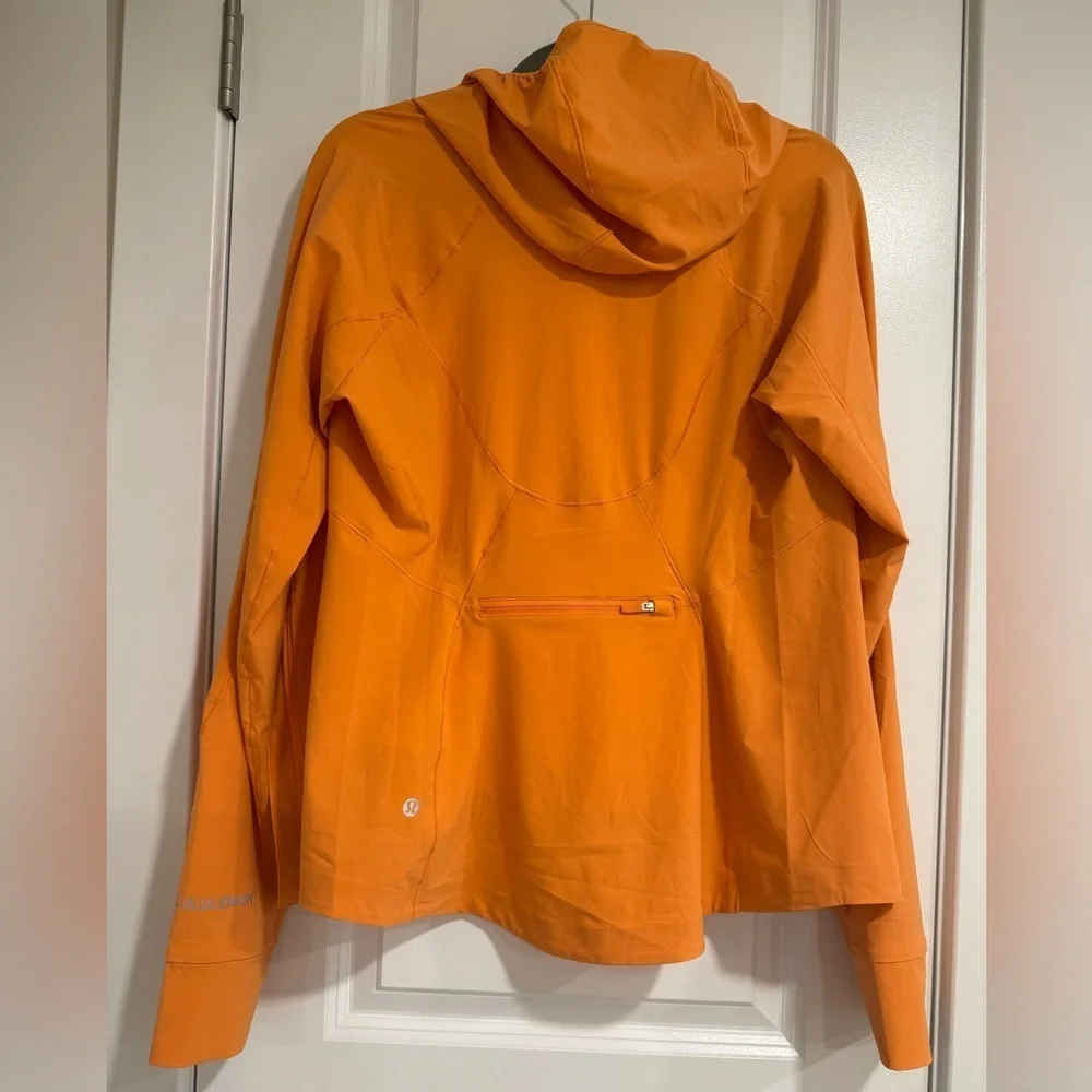 Lululemon Athletica Vibrant Orange Mist Over Windbreaker Jacket